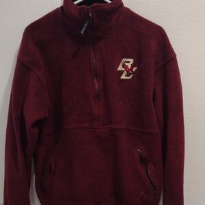 Boston University Charles River Apparel Burgundy Zip-Up Fleece